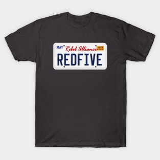 Red Five License Plate T-Shirt